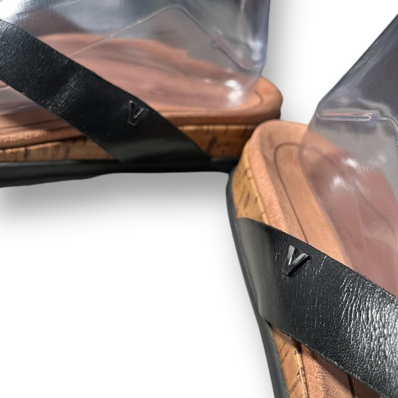 VIONIC Copal Daniela Leather Toe Post Sandals Black Slip On Thong Flip Flops 9 - Picture 6 of 7